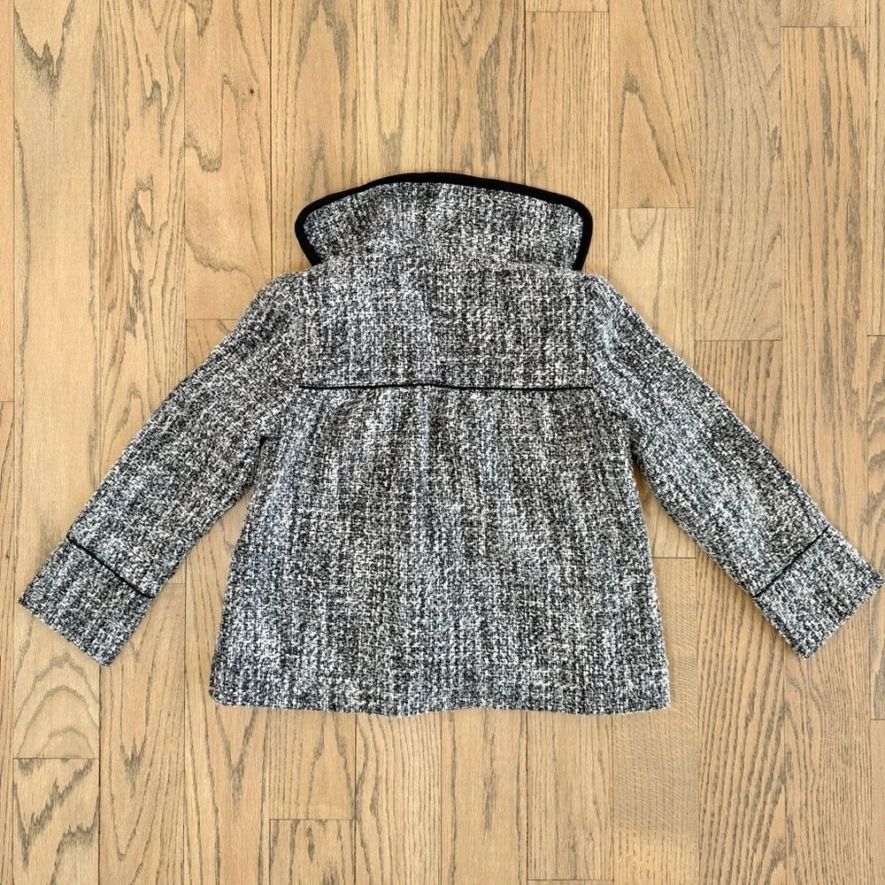 BCBGirls Stylish Tweed Black and Gray Jacket Size - Picture 11 of 15